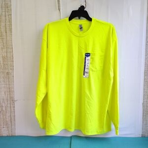 NEW Gildan Mens T-Shirt Long Sleeve Heavy Cotton 2XL